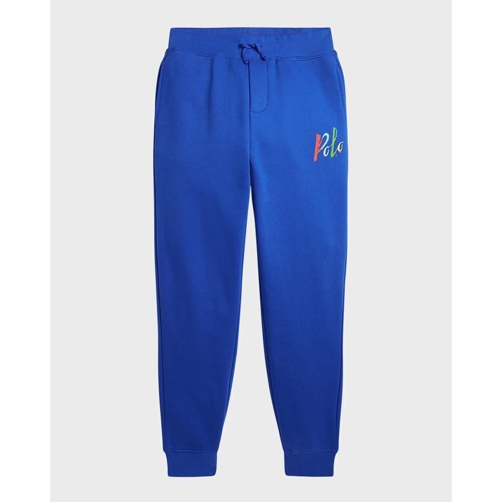 Polo Ralph Lauren Boys Blue Sweats‎ with Paint Polo Logo Size L (14-16)